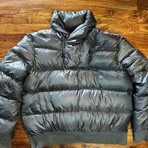 Vintage RLX Ralph Lauren, Slate Gray Pull-Over Down Puffer Jacket, Men Size L